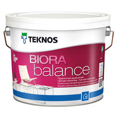 Краски для стен и потолков краска акрилатная ТEKNOS Biora Balance база А для стен и потолков 2,7л белая, арт.ЭК000130231 Teknos