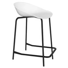 Барные стулья стул полубарный Sheffilton SHT-ST19/S29-1 белый/черный пластик