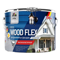 Краски и эмали фасадные краска в/д фасадная DUFA Premium Wood Flex для дерева база 1 9л белая, арт.МП00-007342