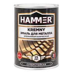 Краски и эмали для печей и каминов эмаль термостойкая HAMMER Kremny для металла 0,8кг серебристая RAL9006, арт.ЭК000138081