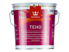 Краски и эмали фасадные краска алкидная фасадная TIKKURILA Teho для дерева база A 2,7л белая, арт.26060010130