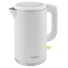 Чайники чайник MARTA MT-4556 2250Вт 1,7л металл белый