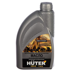 Масло для бензопил масло моторное HUTER 10W-40 для 4-х тактных двигателей полусинтетическое 1л