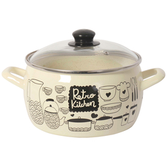 Кастрюли кастрюля METROT Ретро 5,7л 22см эмалированная сталь