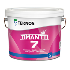 Краски для стен и потолков краска акрилатная ТEKNOS Timantti 7 база А для стен и потолков 2,7л белая, арт.ЭК000130560 Teknos