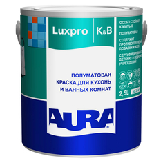 Краски для стен и потолков краска акрилатная AURA Luxpro K&B база А для стен и потолков 2,5л белая, арт.4630042540293