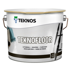 Краски и эмали для полов краска алкидно-уретановая ТEKNOS Teknofloor база А для пола 2,7л белая, арт.ЭК000130495 Teknos