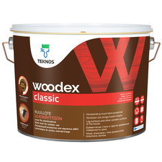 Антисептики защитно-декоративные средство деревозащитное ТEKNOS Woodex Classic лессирующее 9л бесцветное, арт.ЭК000130628 Teknos