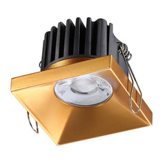Подсветки для ванной комнаты светильник встраиваемый NOVOTECH Metis IP44 LED 10Вт металл золотой