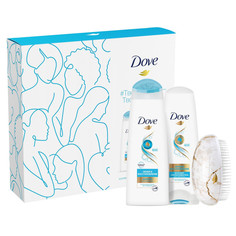 Наборы подарочные для женщин набор DOVE Объем и Восстановление: шампунь 250мл, бальзам 200мл, расческа