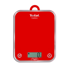 Весы кухонные электронные весы кухонные TEFAL BC5003V2 до 5кг электр. стекло красн.
