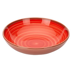Тарелки тарелка FIORETTA Wood Red 20 см глубокая керамика