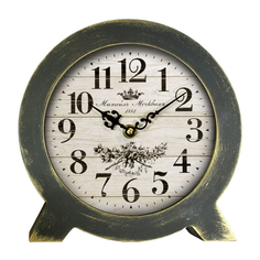 Часы часы настольные ЛАДА 86П2 210x210мм темно-зеленый с золотой патиной береза