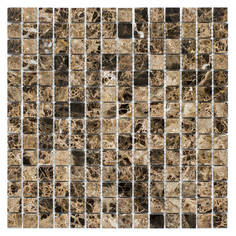 Плитка мозаика каменная мозаика мраморная 30,5х30,5х0,4 Wild Stone (полированная), коричневая Staro