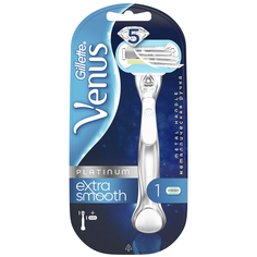 Станки для бритья многоразовые станок для бритья GILLETTE Venus Platinum с 1 кассетой