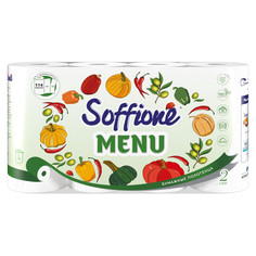 Бумажные полотенца полотенца бумажные SOFFIONE Menu 2-слойные 4шт/уп. 60 листов