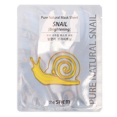 The Saem, Маска для лица Pure Natural Snail Brightening, 20 мл