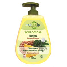 Molecola, Крем-мыло для рук «Освежающий ананас», 550 мл