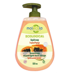 Molecola, Крем-мыло для рук «Тропическая папайя», 550 мл