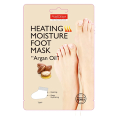 Purederm, Разогревающая маска для ног Argan Oil, 1 пара