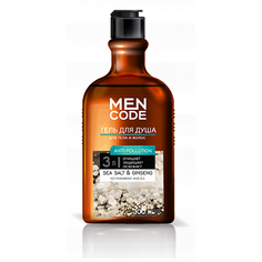 MEN CODE, Гель для волос и тела Anti-Pollution, 300 мл