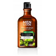 MEN CODE, Гель для волос и тела Green Elements, 300 мл