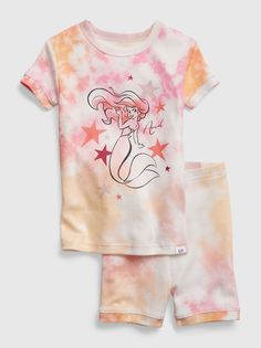 Пижамный комплект с принтом из коллекции babyGap Disney The Little Mermaid