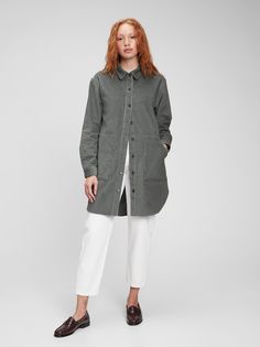 Вельветовое платье с длинными рукавами GAP