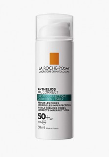 Крем солнцезащитный La Roche-Posay ANTHELIOS OIL CORRECT для жирной, проблемной, склонной к акне кожи лица SPF 50+/ PPD 27, 50 мл
