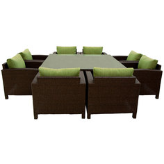 Комплект мебели Obt 9 предметов зелёный
