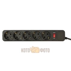 Сетевой фильтр PC Pet AP01006-5-BK 5м (5 розеток) черный