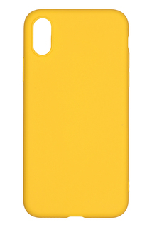 Клип-кейс PERO софт-тач для iPhone XS жёлтый ПЕРО
