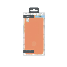 Чехол клип-кейс PERO LIQUID SILICONE для Samsung A21s коралловый ПЕРО