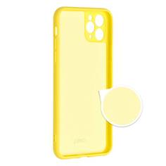 Чехол клип-кейс PERO LIQUID SILICONE для Apple iPhone 12 mini желтый ПЕРО