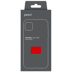 Чехол клип-кейс PERO софт-тач для Xiaomi Redmi Note 10 красный ПЕРО