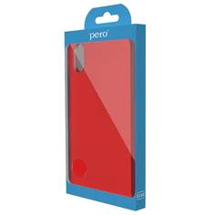 Чехол клип-кейс PERO софт-тач для Xiaomi Redmi Note 10 PRO красный ПЕРО