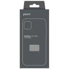 Чехол клип-кейс PERO софт-тач для Apple iPhone SE 2020 серый ПЕРО
