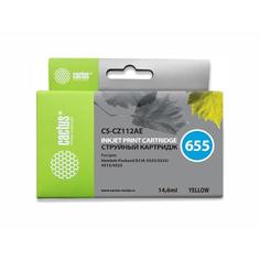 Картридж Cactus CS-CZ112AE №655 для HP DJ IA 3525/5525/4615/6525, желтый