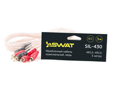 Межблочный кабель SWAT SIL-430 4RCA-4RCA, 3.0 метра