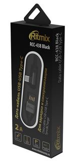 Кабель RITMIX RCC-438 USB-USB Type-C Black