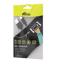 Кабель RITMIX RCC-130 USB Type-C-USB Black