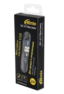 Кабель RITMIX RCC-417 USB-micro USB Blue Jeans