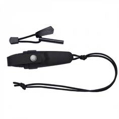Нож Morakniv Eldris, нержавеющая сталь, цвет черный, ножны, шнурок, огниво