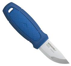 Нож Morakniv Eldris, нержавеющая сталь, цвет синий, ножны, шнурок, огниво