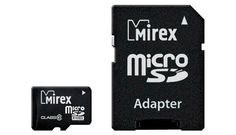 Карта памяти Mirex MicroSDHC 4Gb Class 10 13613-AD10SD04 + adapter