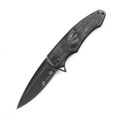 Нож Stinger, 82 мм, чёрный с медведем