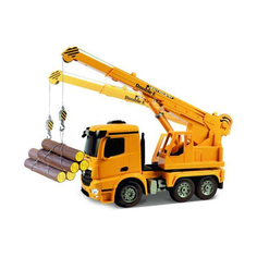 Спецтехника Автокран Mercedez-Benz 1:20 на РУ (свет,звук) стрела крана поднимается,вращение 360 градусов E526-003 Double Egle