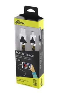 Кабель RITMIX RCC-211 MicroUSB-USB Black