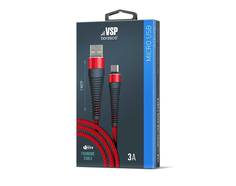Дата-кабель Fishbone USB - micro USB, 3А, 1м, красный Bora Sco