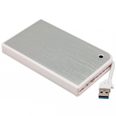 Внешний корпус для HDD/SSD AgeStar 3UB2A14 SATA II пластик/алюминий белый 2.5"